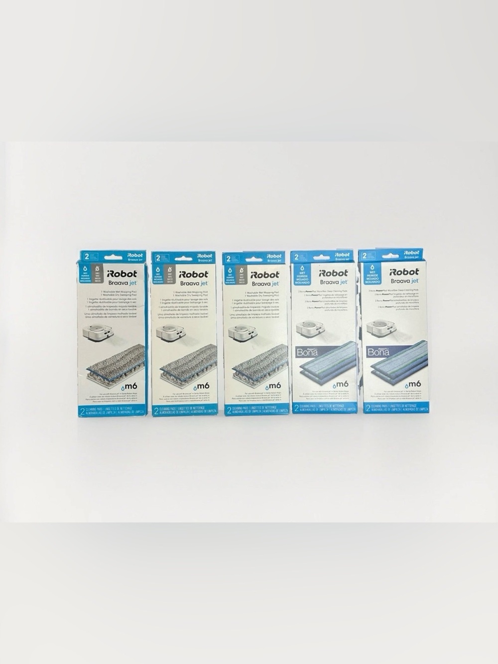 NEW iRobot Braava Jet m6 Washable Wet Dry Bona Cleaning Pads Lot of 8 OEM